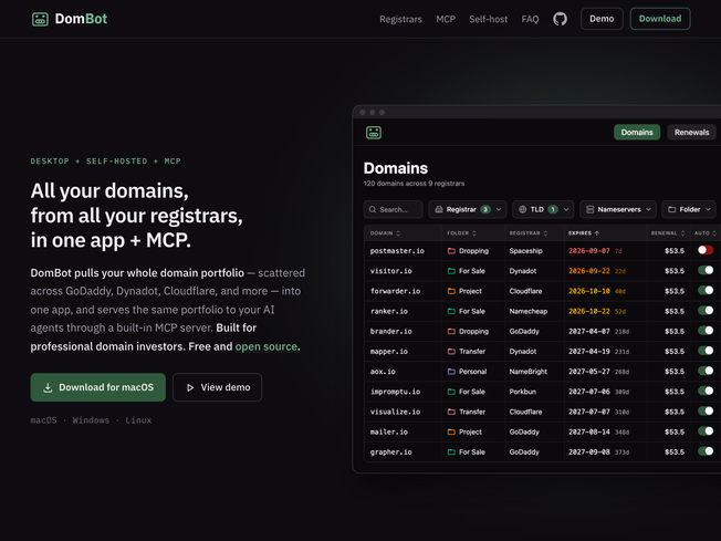 DomBot screenshot