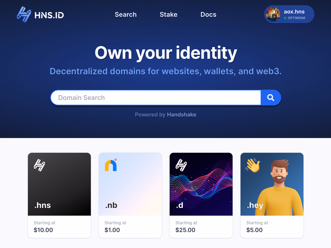 Namebase screenshot
